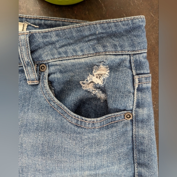 Harper Heritage Womens Blue Jeans Embroidered Floral High Rise Straight - Picture 3 of 10